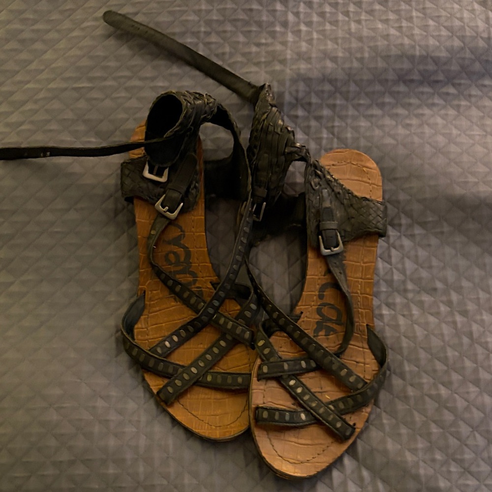 Sam Edelman Black Strappy Sandals